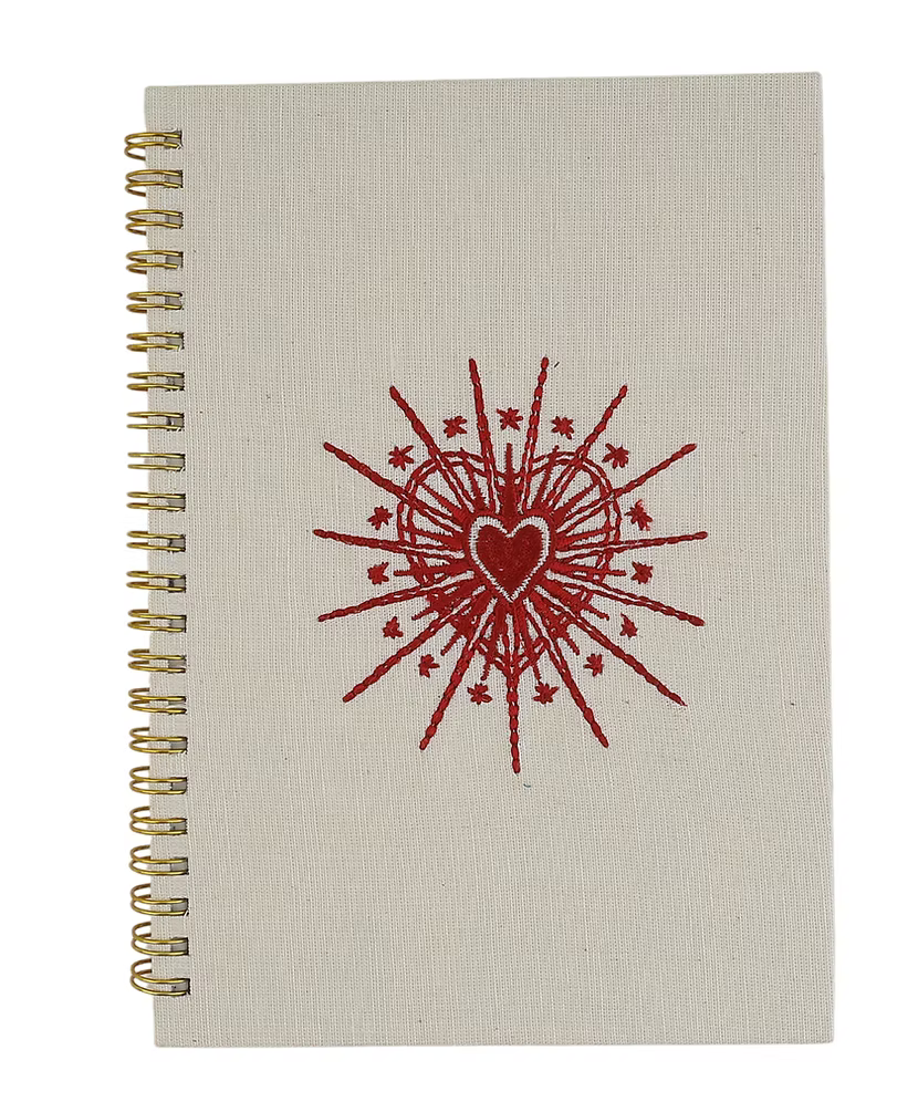 Heart Embroidery Notebook