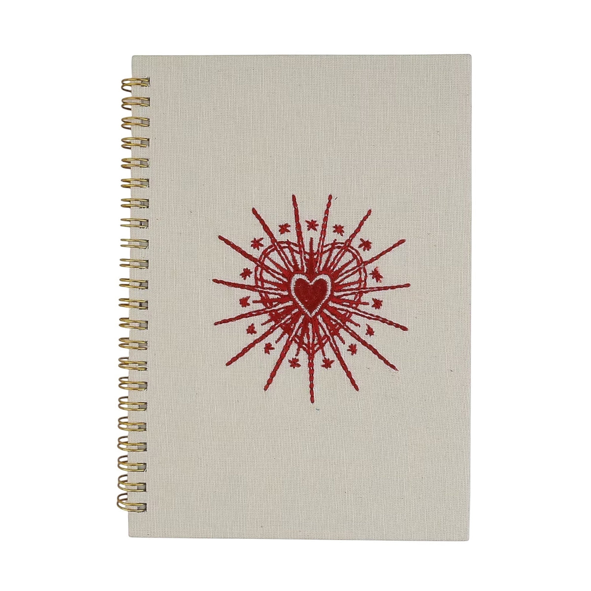 Heart Embroidery Notebook – Front View | JOYCO