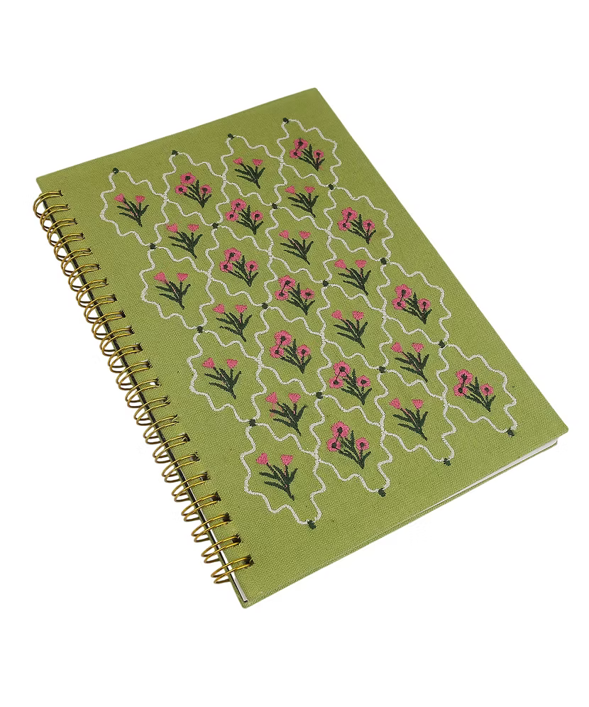 Floral Embroidery Notebook