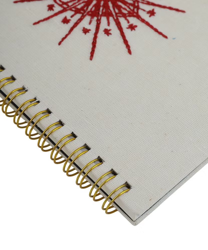 Heart Embroidery Notebook