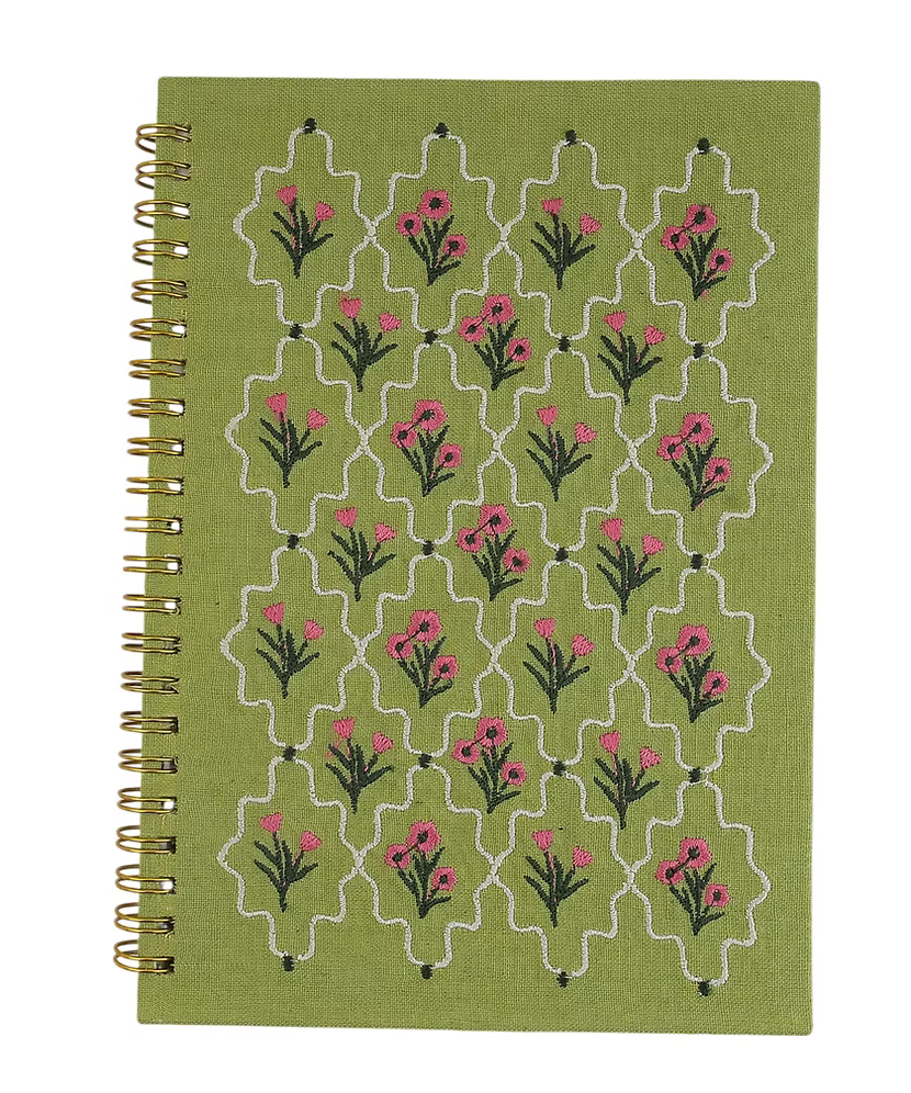 Floral Embroidery Notebook
