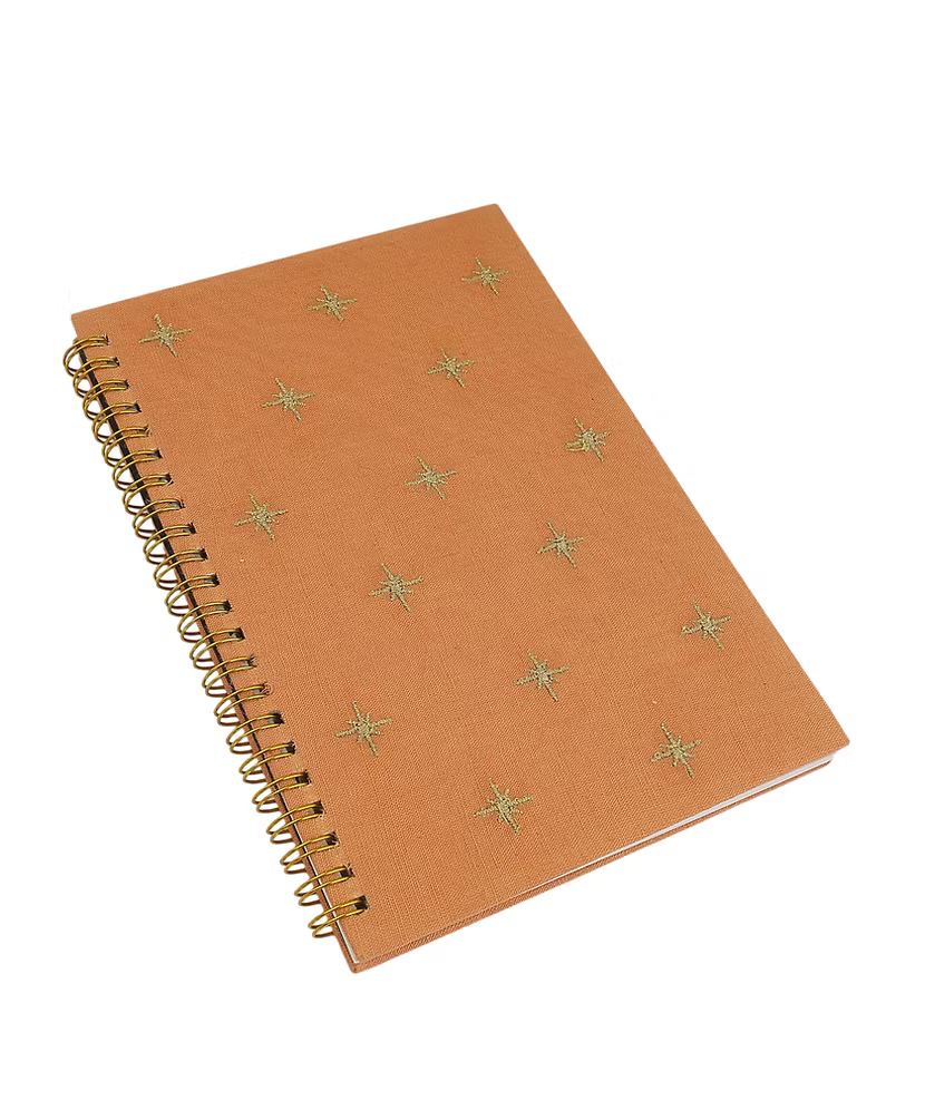Star Orange Embroidery Notebook