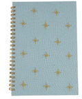 Star Blue Embroidery Notebook