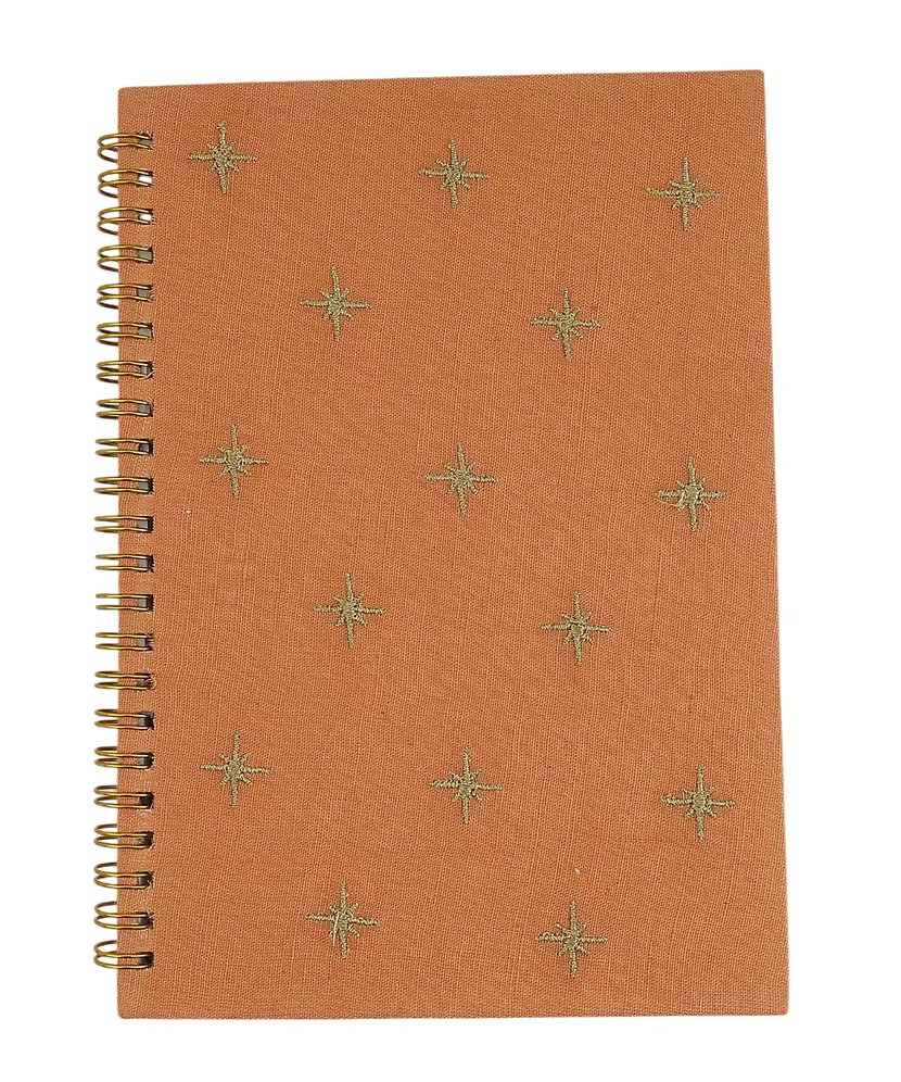 Star Orange Embroidery Notebook