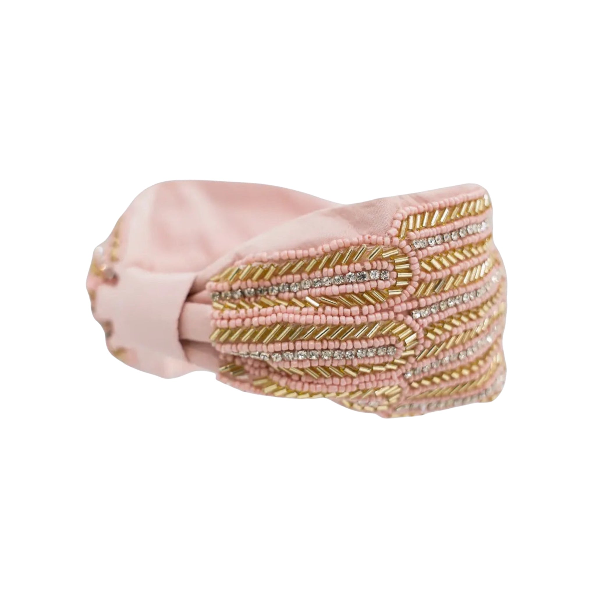 Luciana Pink Embroidered Women Headband – Image 2 | JOYCO