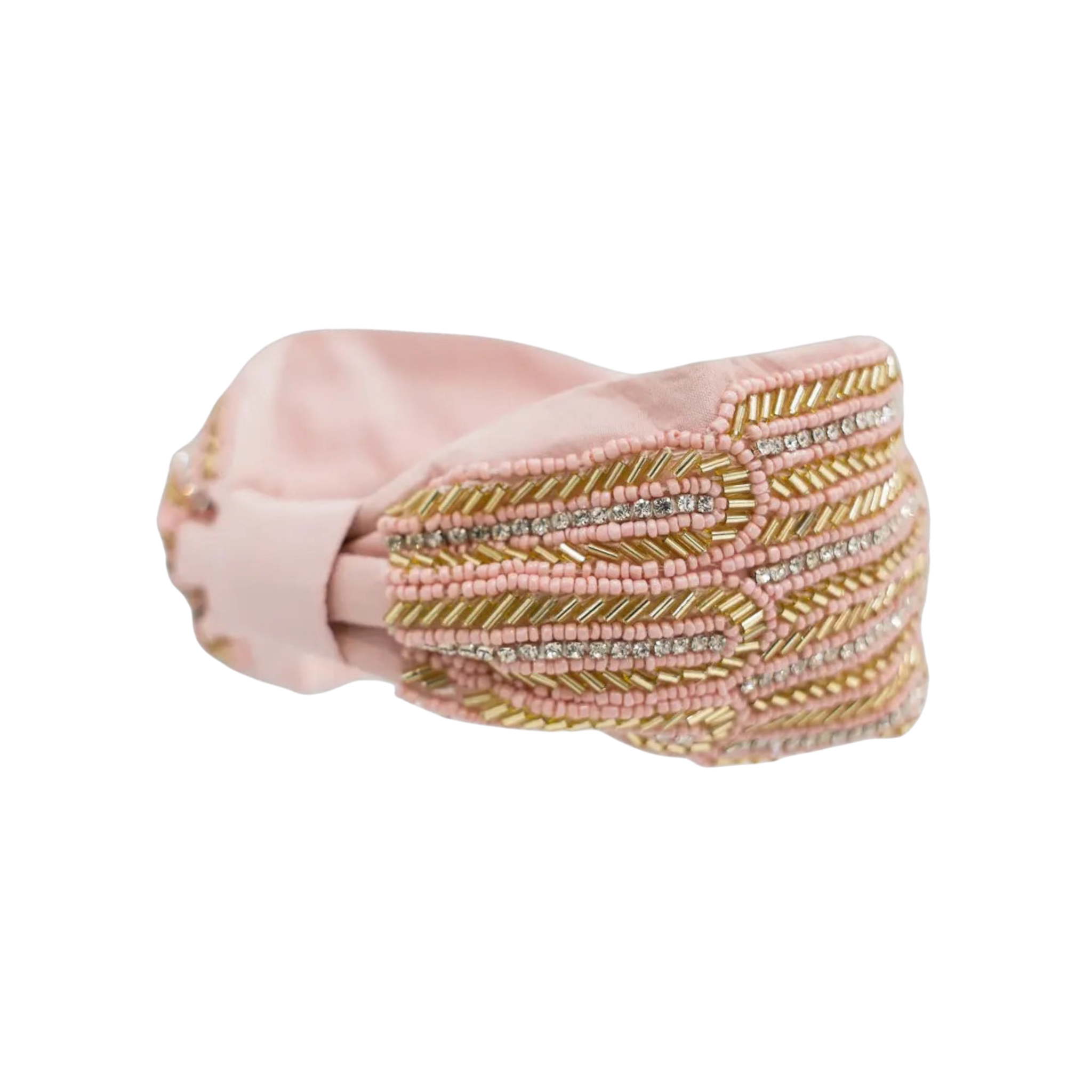 Luciana Pink Embroidered Women Headband