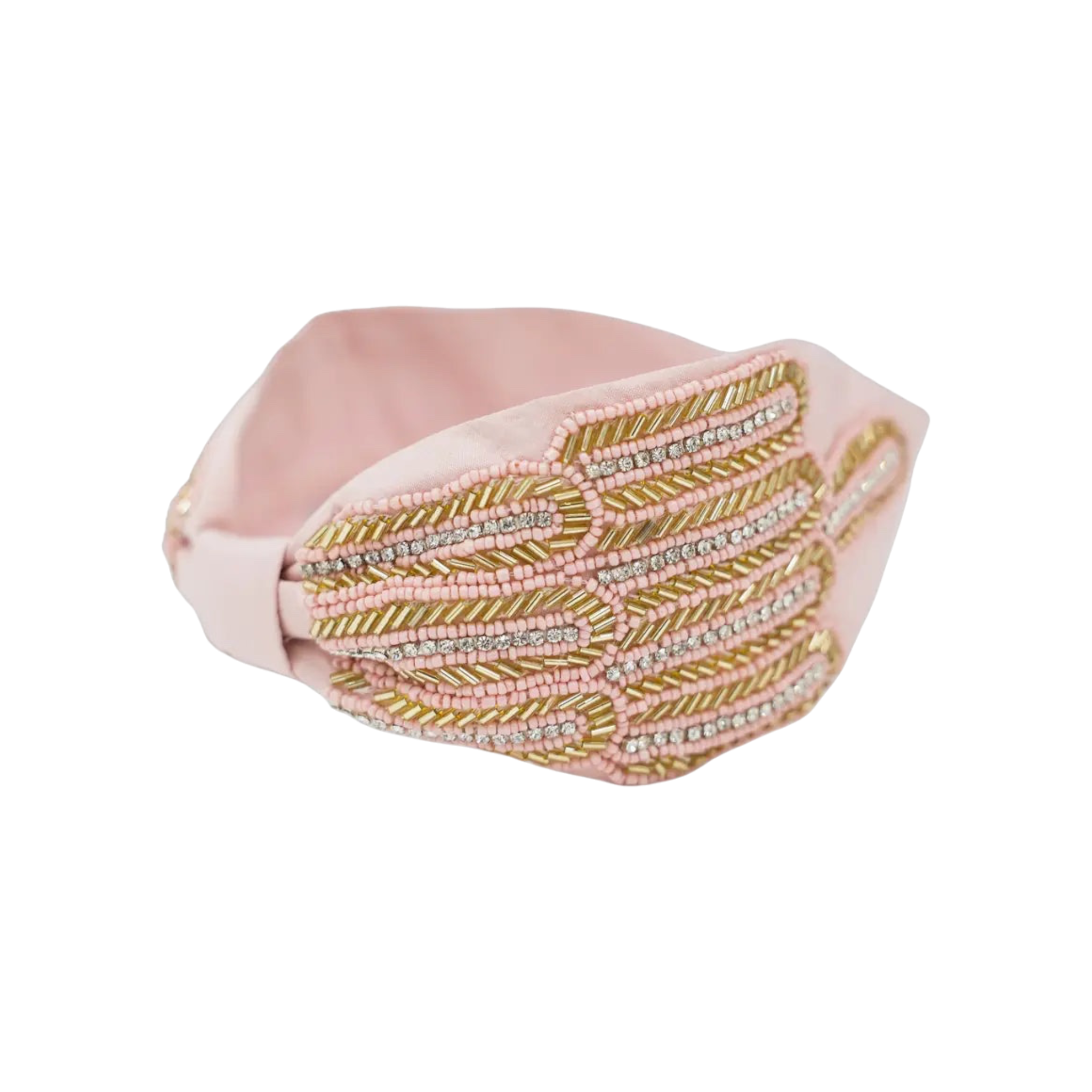 Luciana Pink Embroidered Women Headband