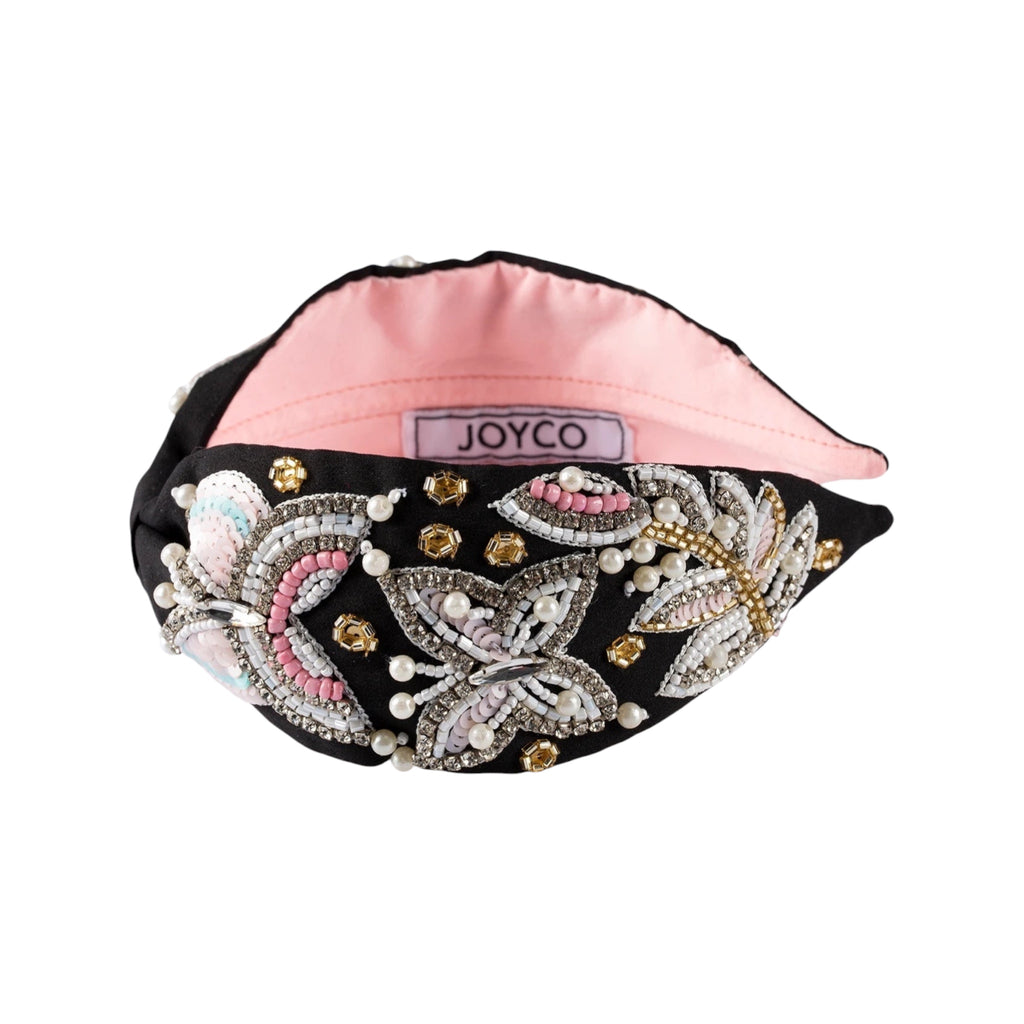 Vanessa Black Embroidered Women Headband – Image 3 | JOYCO