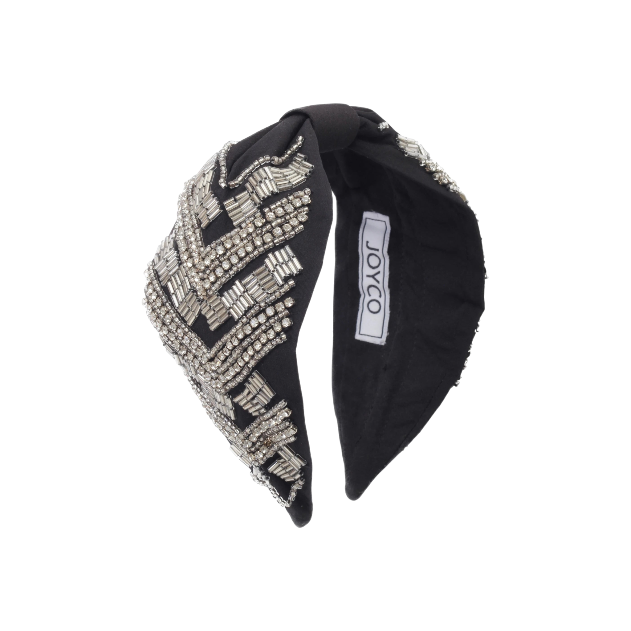 Casta Silver Embroidered Women Headband | JOYCO Handmade Women Headband