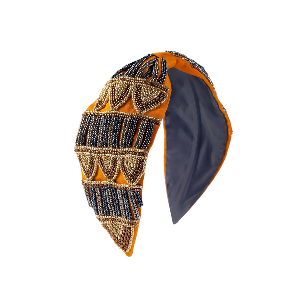 Helena Embroidered Women Headband – Front View | JOYCO