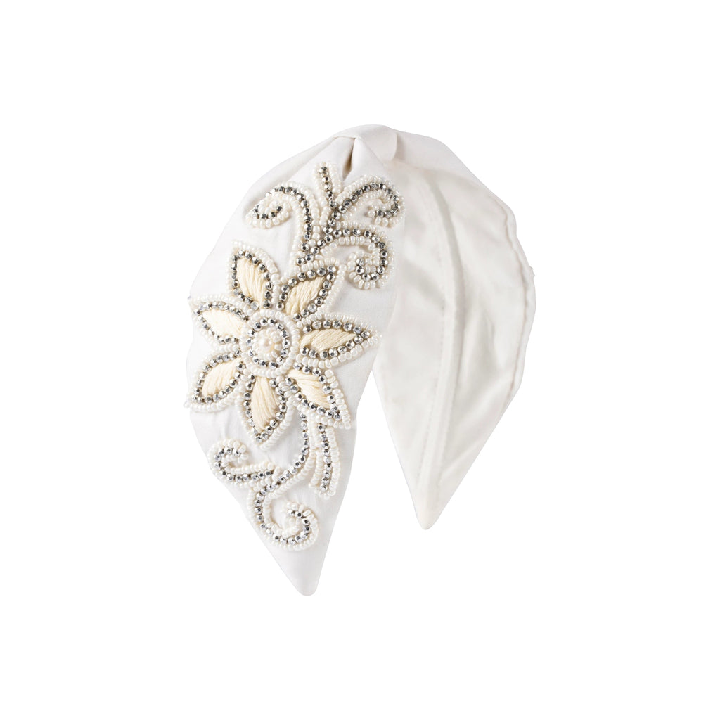 Ivory Embroidered Women Headband | JOYCO Handmade Women Headband