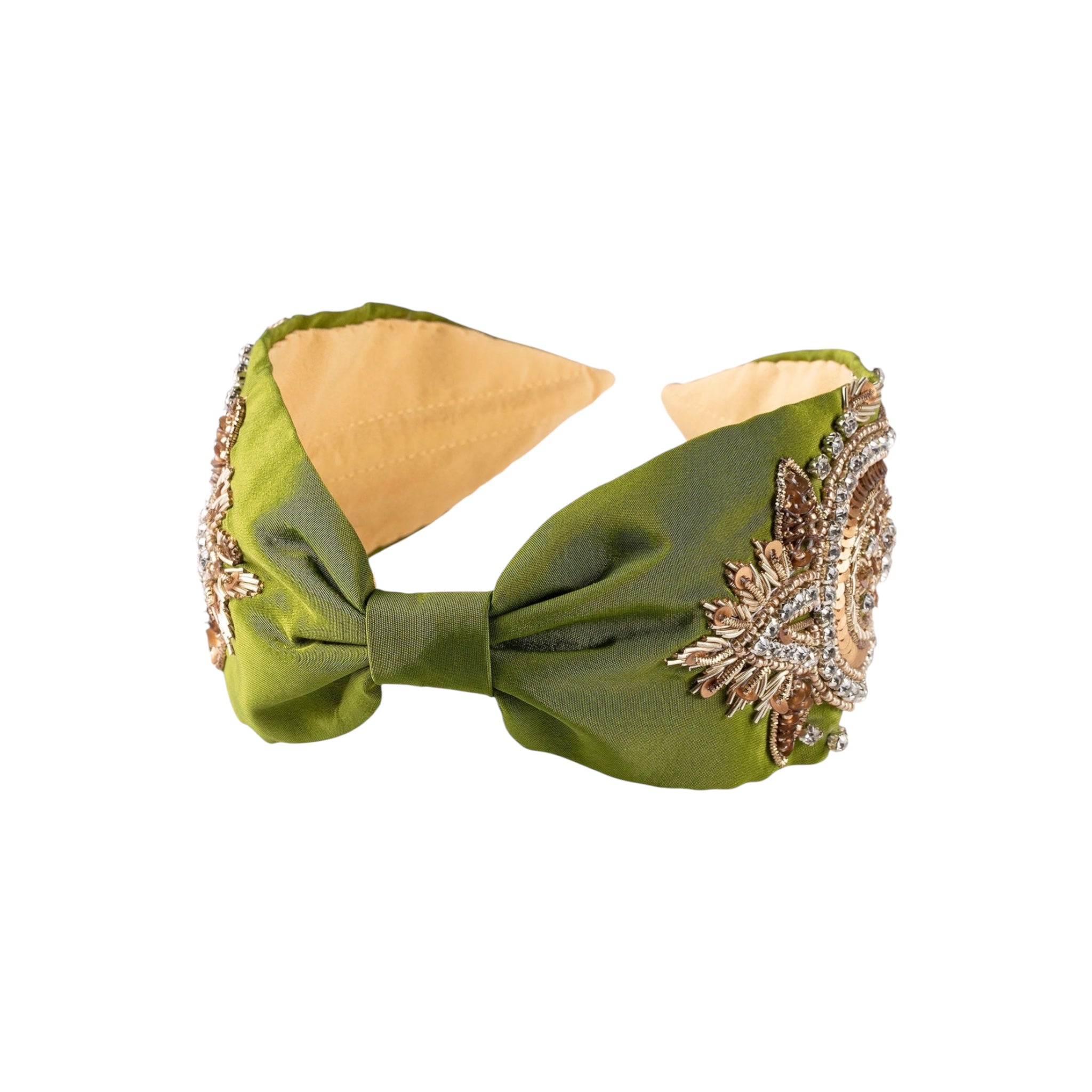 Annabel Green Embroidered Women Headband – Image 2 | JOYCO