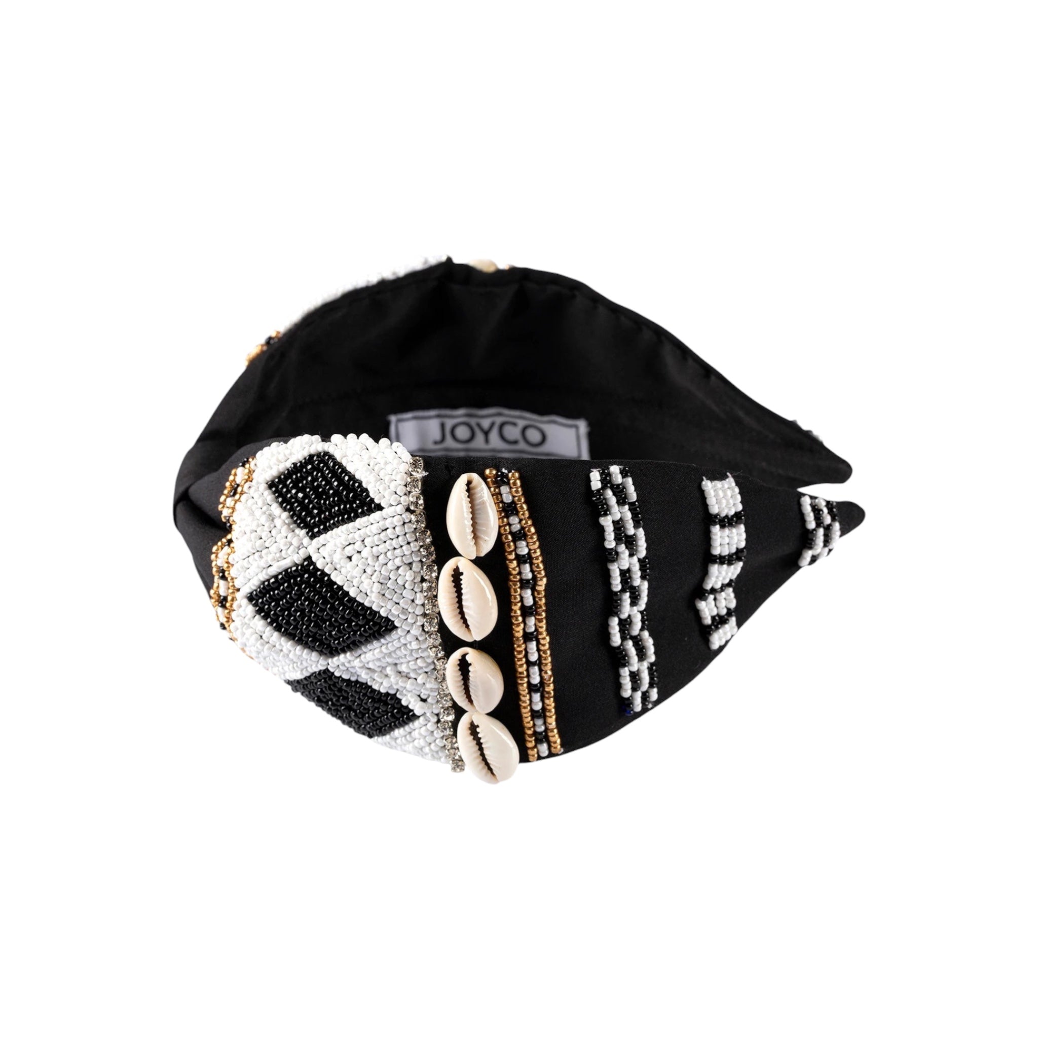 Simone Black Embroidered Women Headband – Image 3 | JOYCO