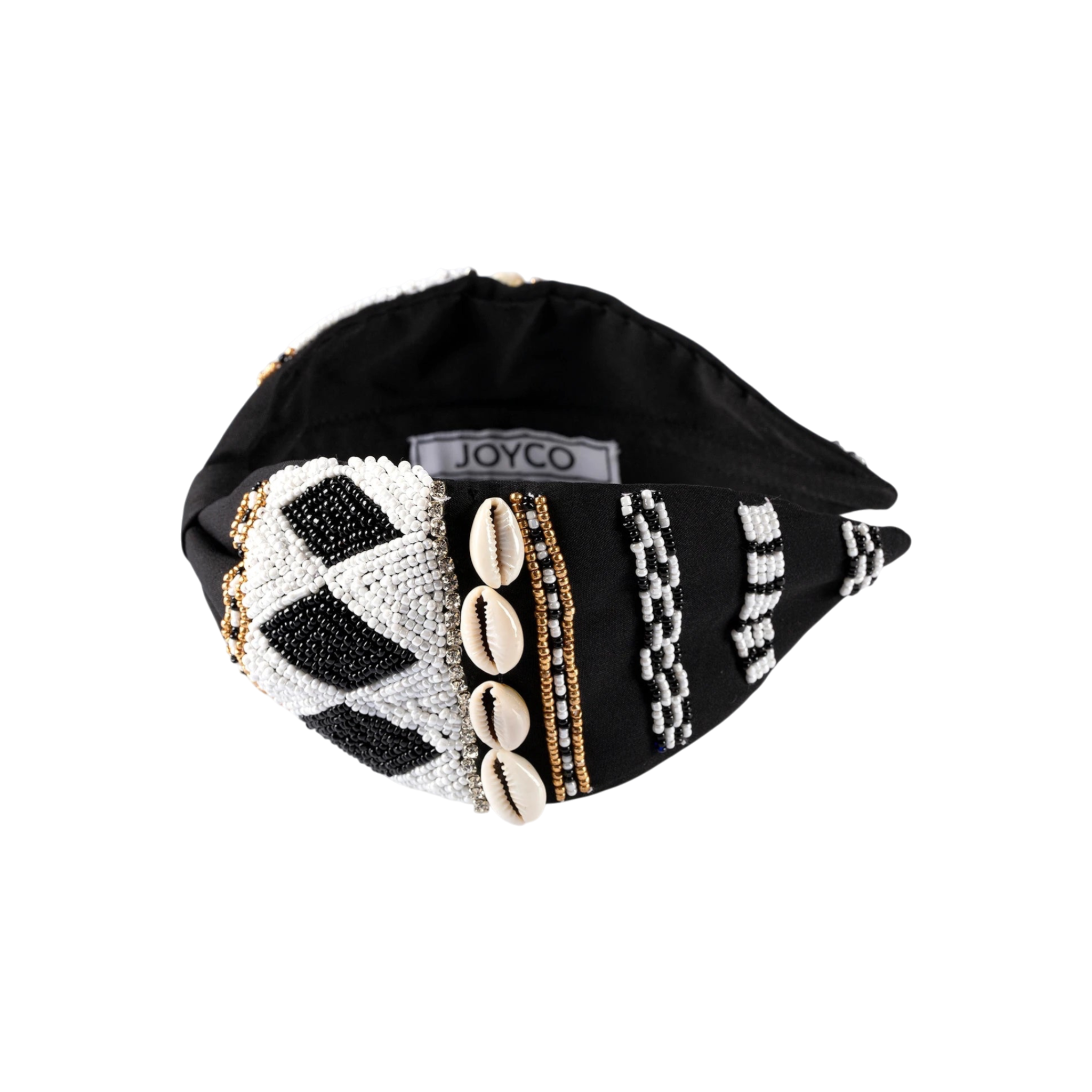 Simone Black Embroidered Women Headband