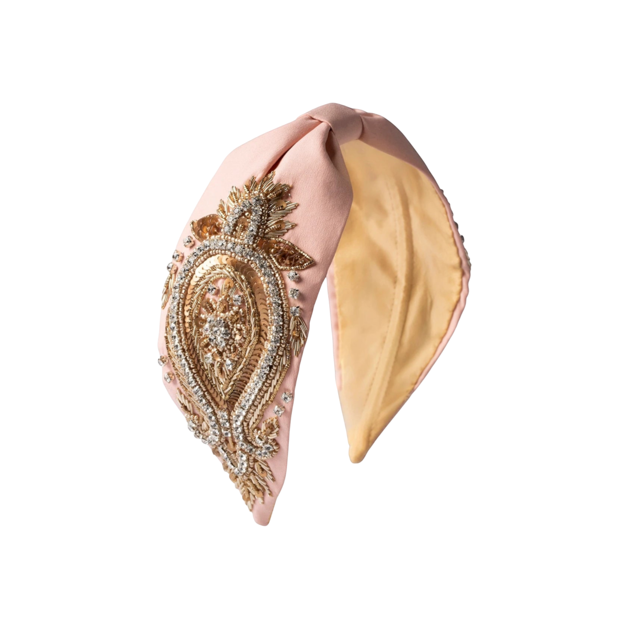 Annabel Pink Embroidered Women Headband | JOYCO Handmade Women Headband