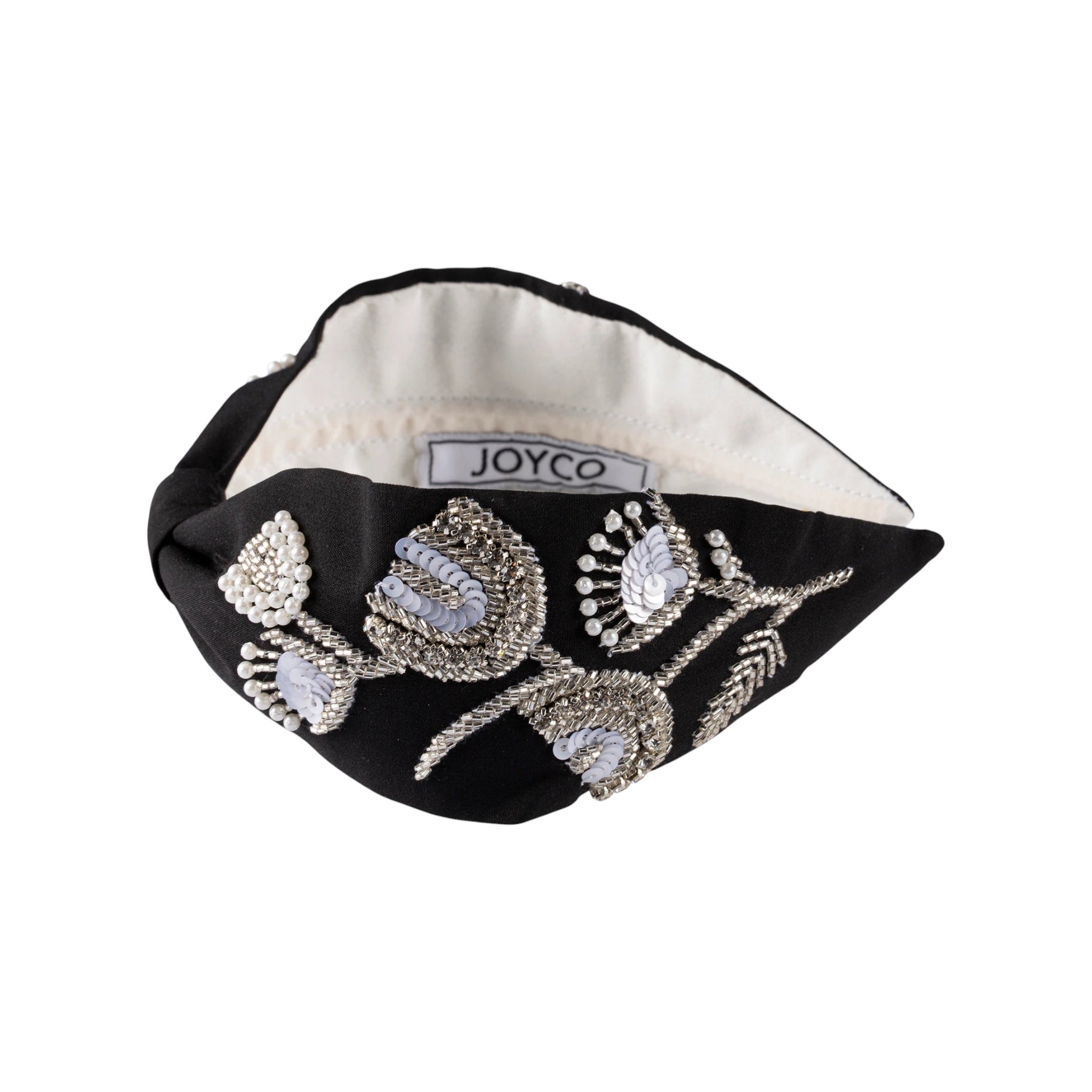 Karina Black Embroidered Women Headband – Image 3 | JOYCO