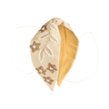 Allure Beige Embroidered Women Headband | JOYCO Handmade Women Headband