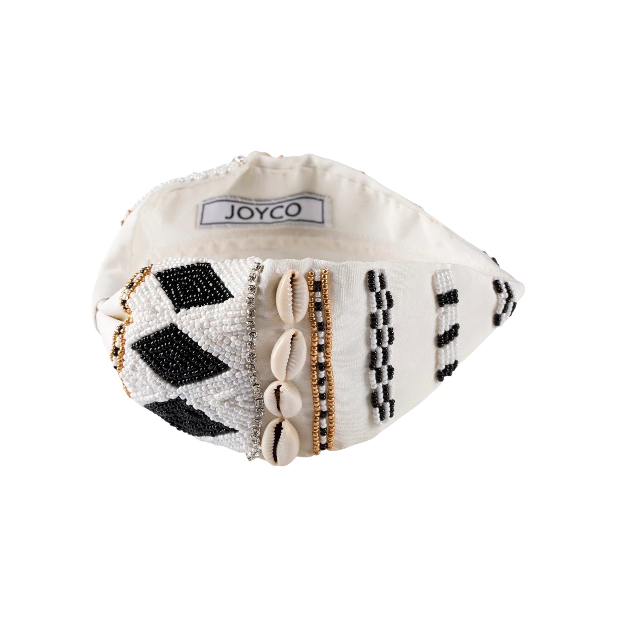 Simone White Embroidered Women Headband – Image 3 | JOYCO