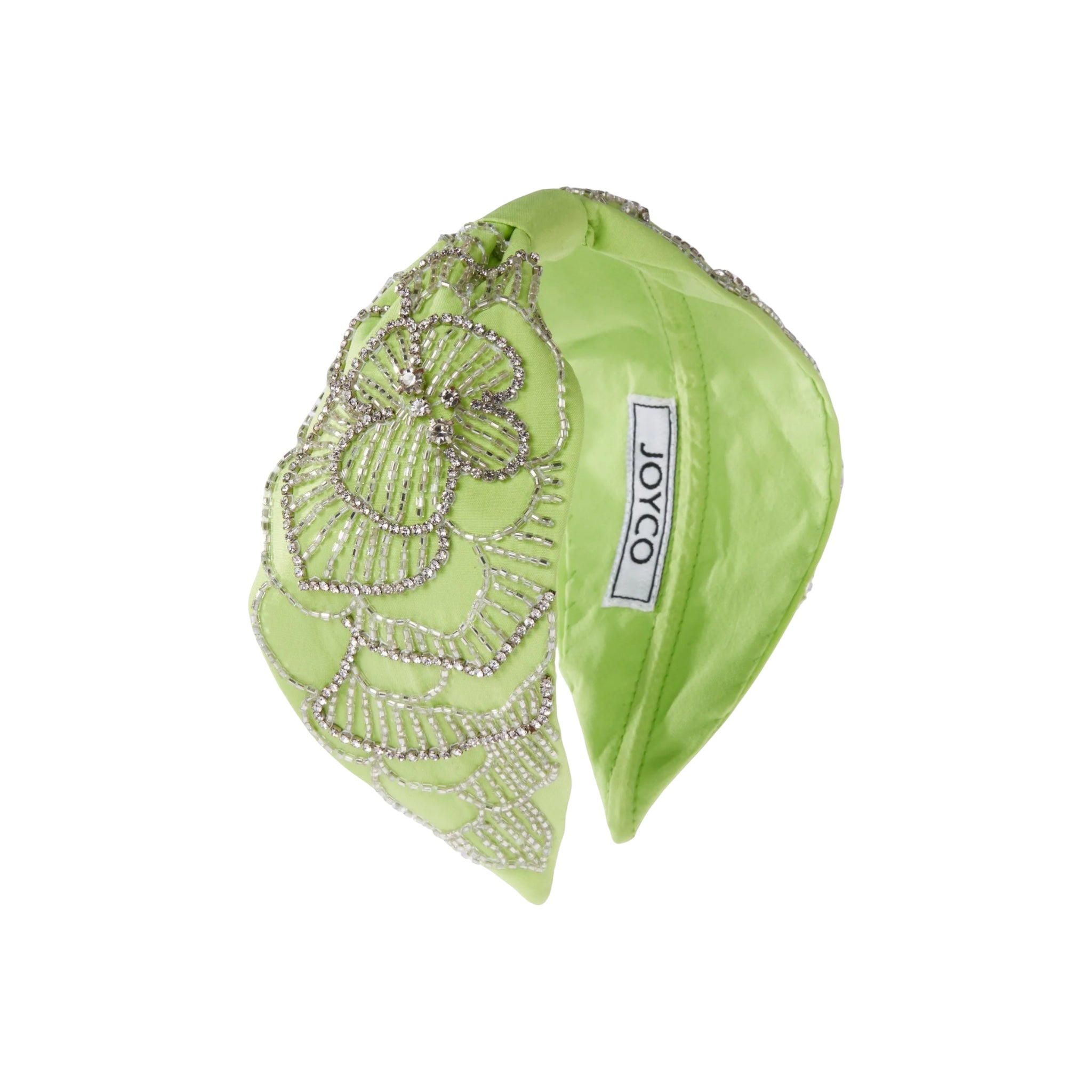 Marla Embroidered Green Women Headband – Front View | JOYCO