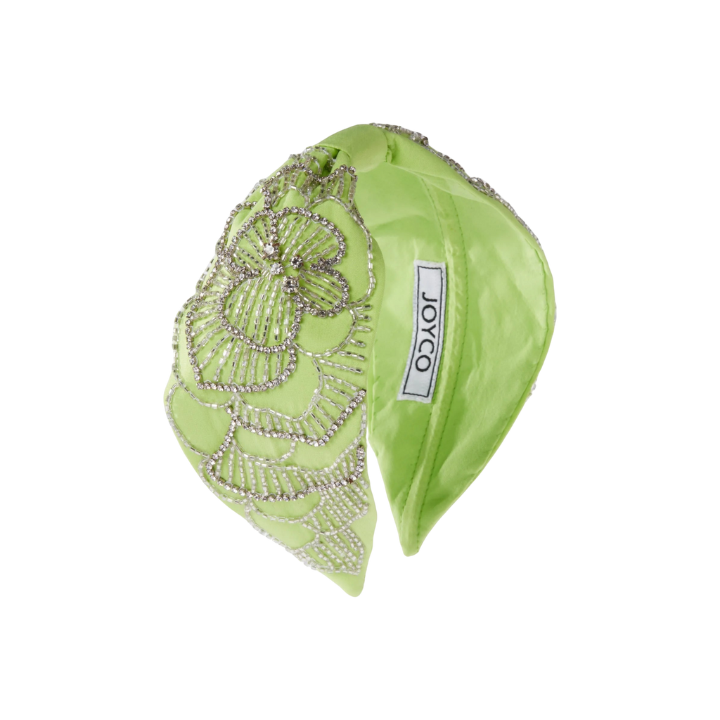 Marla Embroidered Green Women Headband | JOYCO Handmade Women Headband