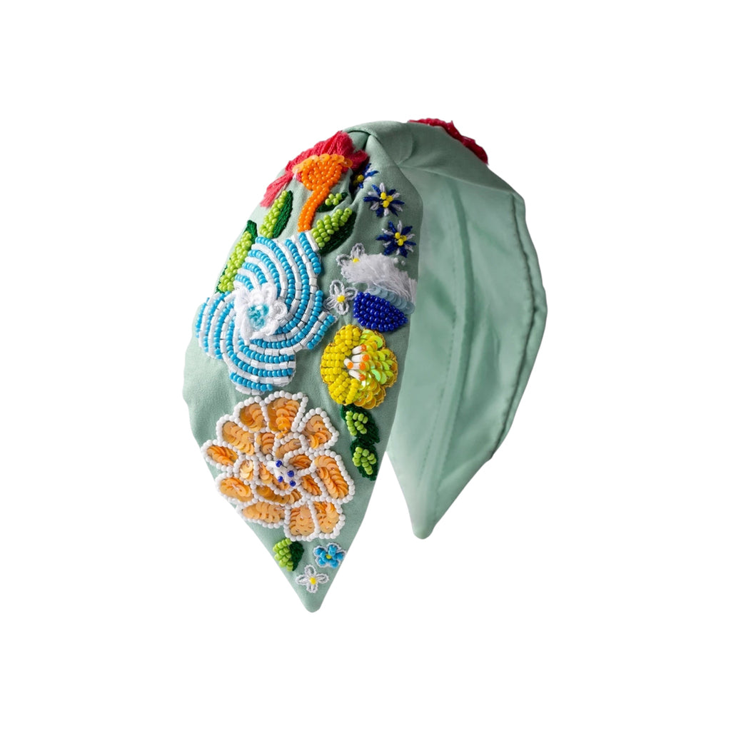 Carmen Embroidered Women Headband – Front View | JOYCO