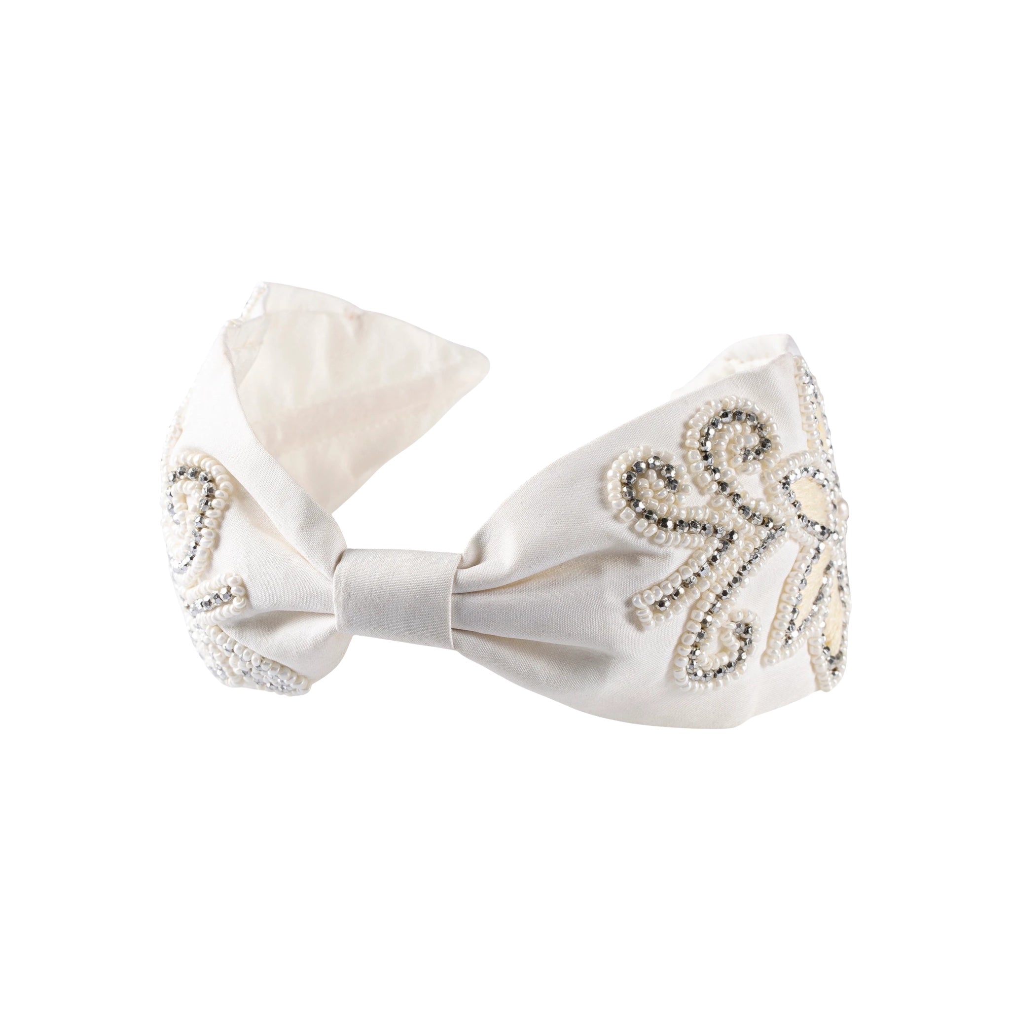 Ivory Embroidered Women Headband