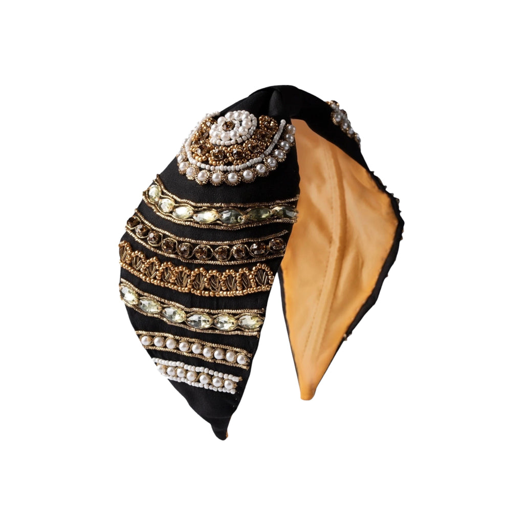 Perla Embroidered Women Headband – Front View | JOYCO