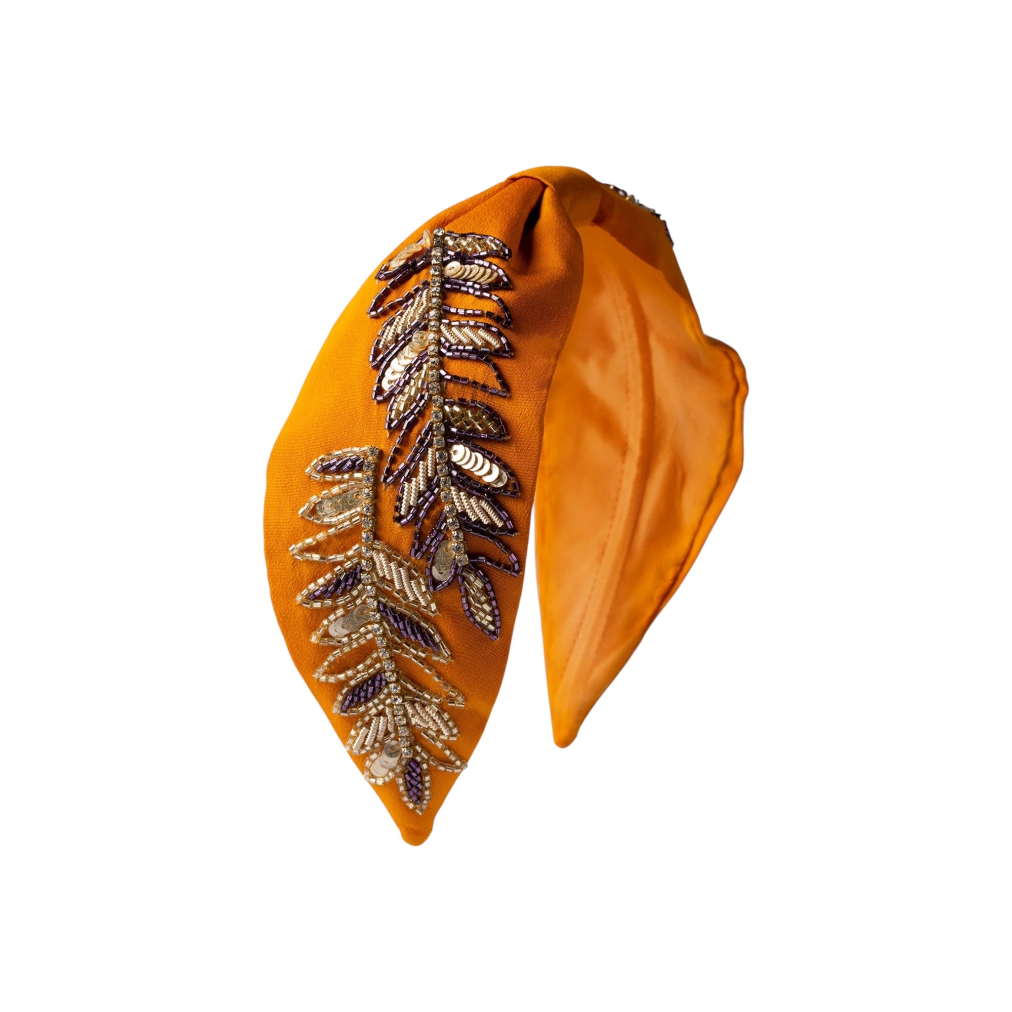 Gia Embroidered Women Headband – Front View | JOYCO
