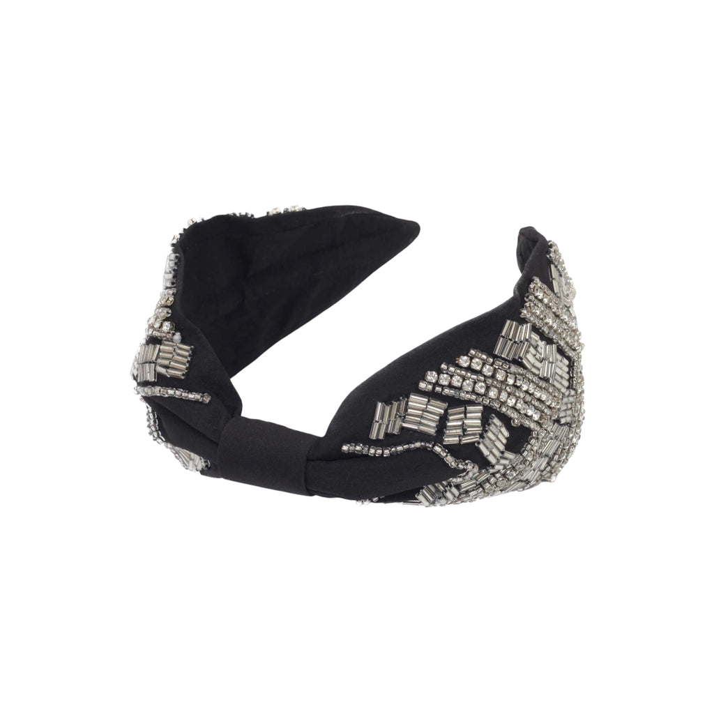 Casta Silver Embroidered Women Headband – Image 2 | JOYCO