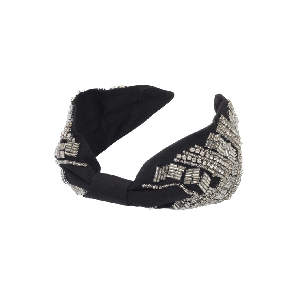 Casta Silver Embroidered Women Headband