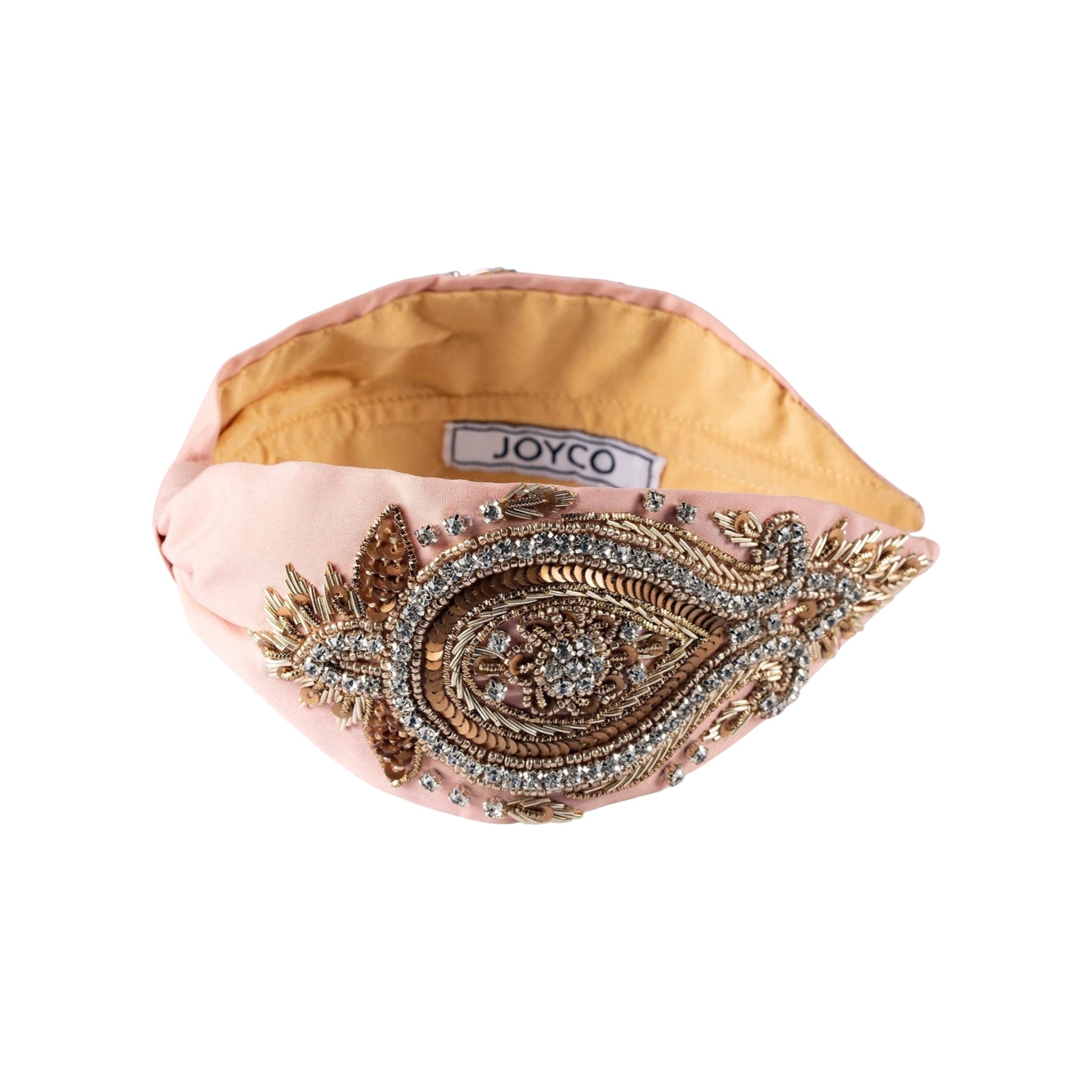 Annabel Pink Embroidered Women Headband – Image 3 | JOYCO