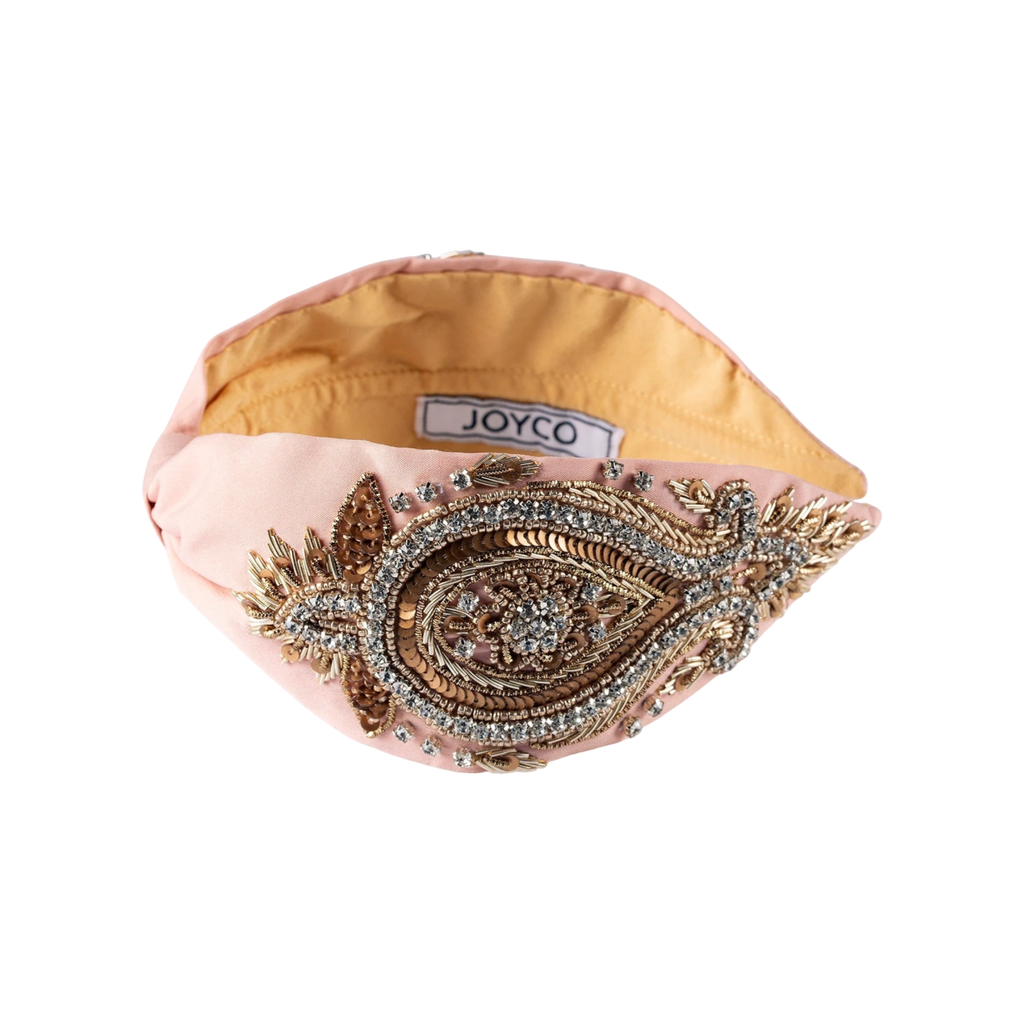 Annabel Pink Embroidered Women Headband