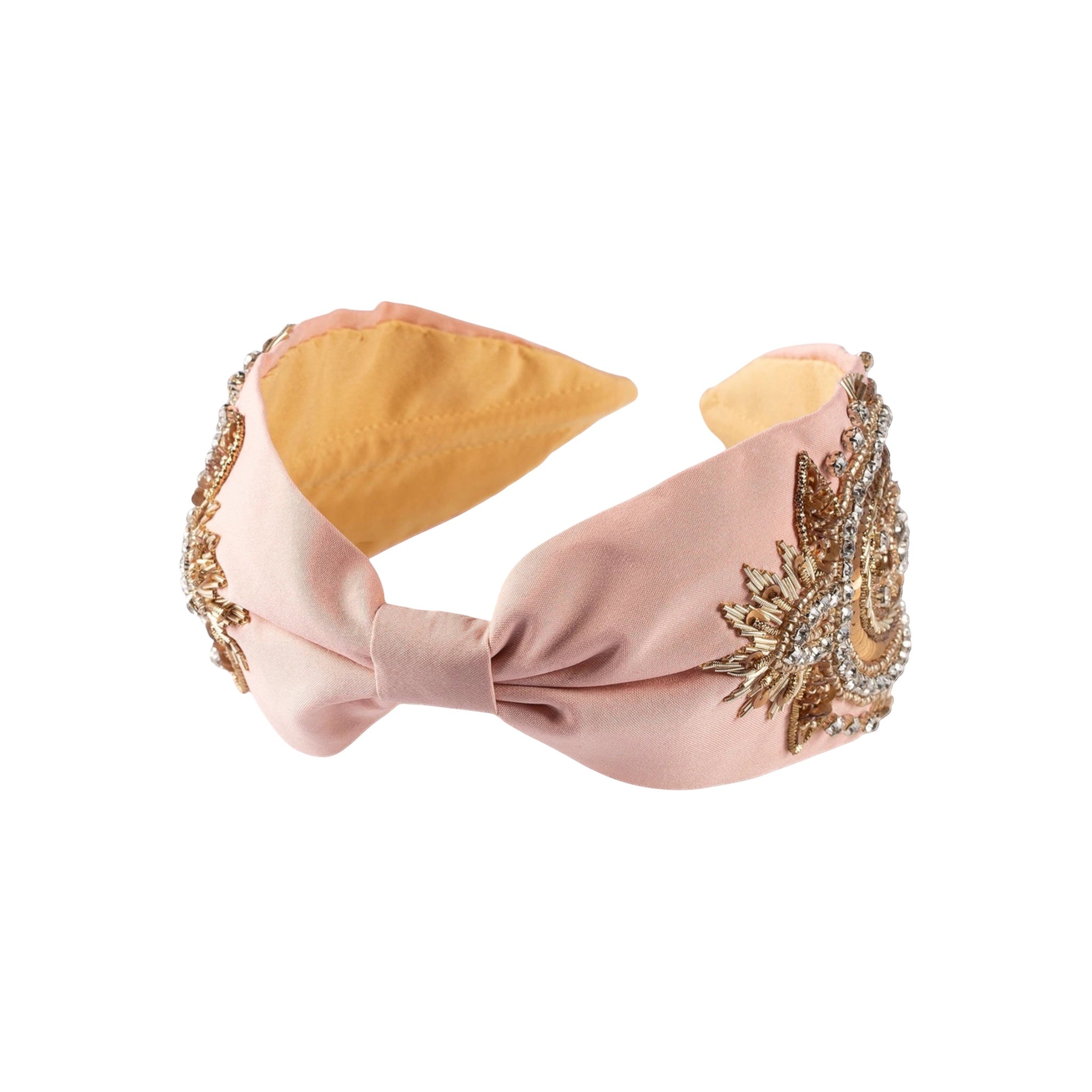 Annabel Pink Embroidered Women Headband – Image 2 | JOYCO