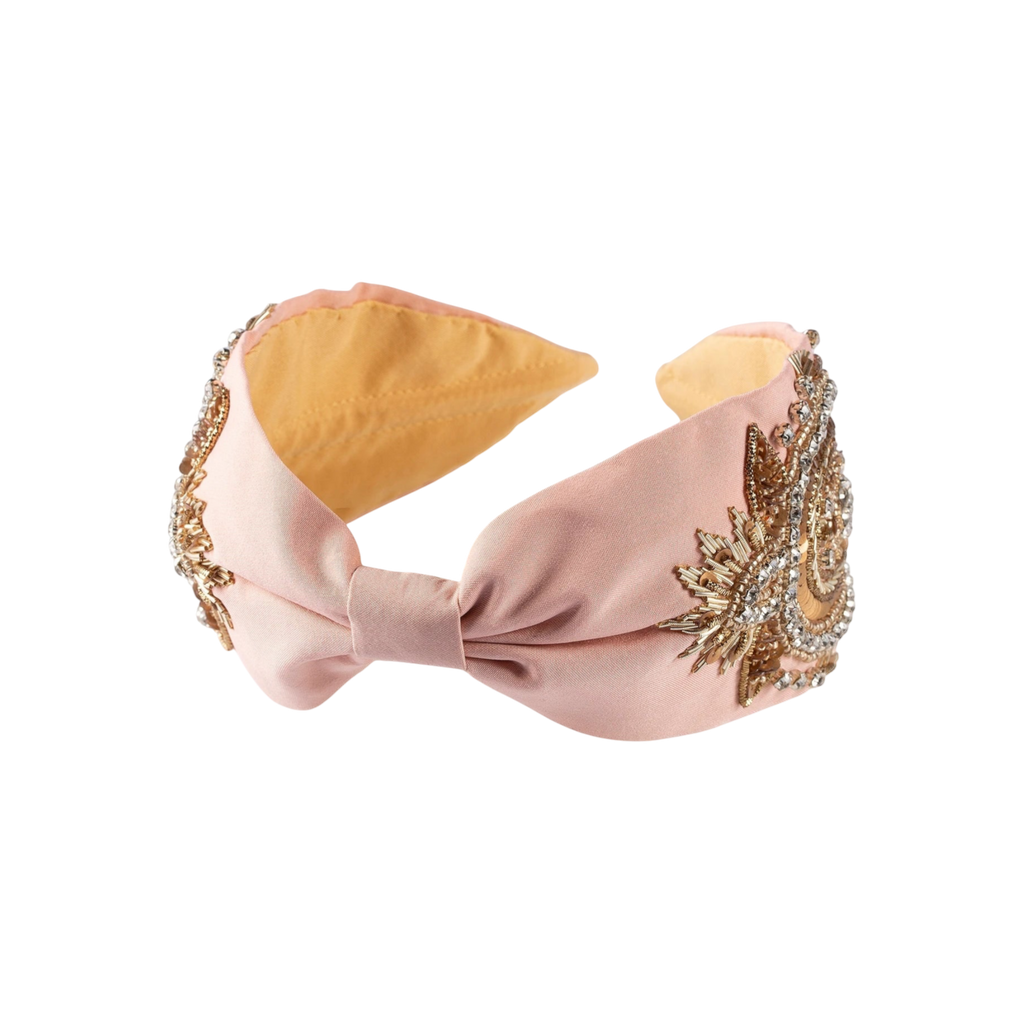Annabel Pink Embroidered Women Headband