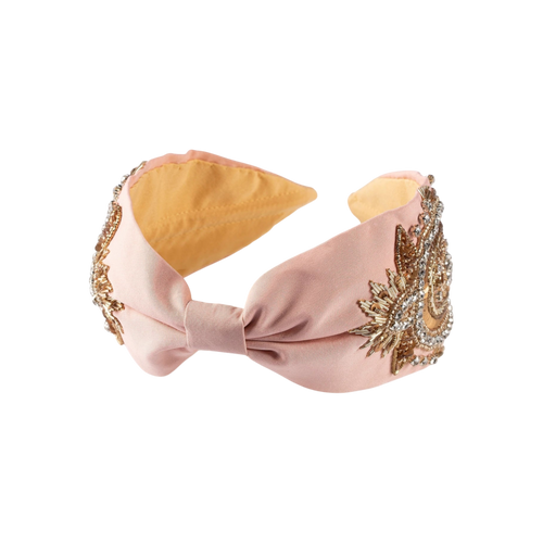 Annabel Pink Embroidered Women Headband