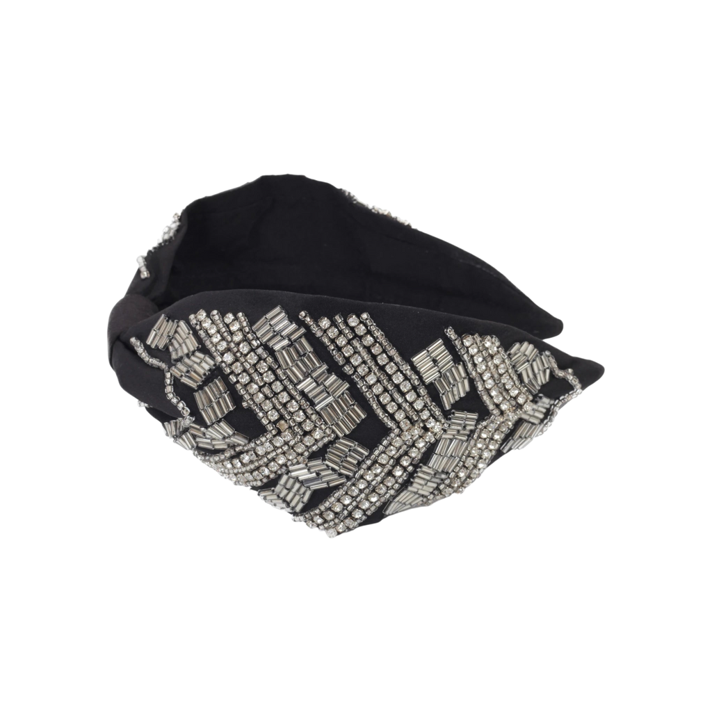 Casta Silver Embroidered Women Headband