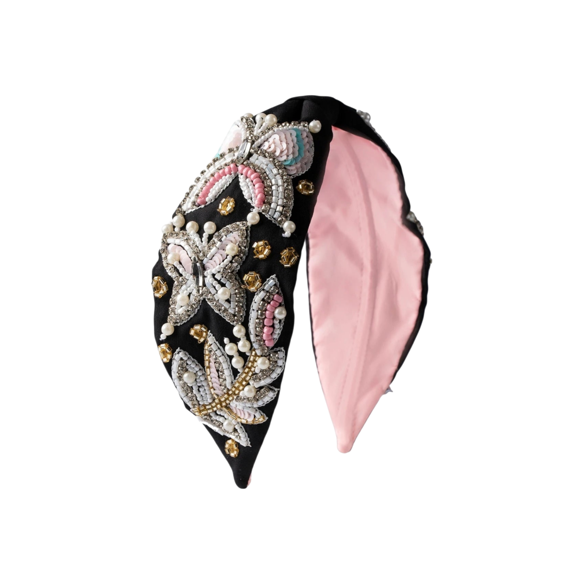Vanessa Black Embroidered Women Headband | JOYCO Handmade Women Headband