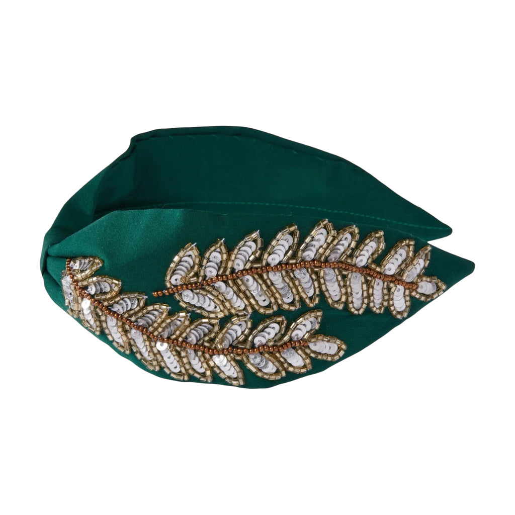 Gia Green Embroidered Women Headband – Image 3 | JOYCO
