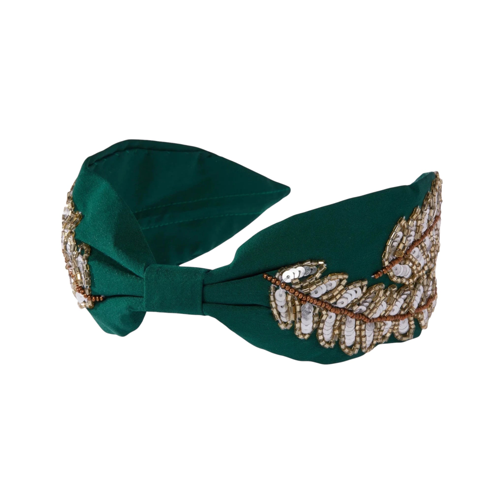 Gia Green Embroidered Women Headband – Image 2 | JOYCO
