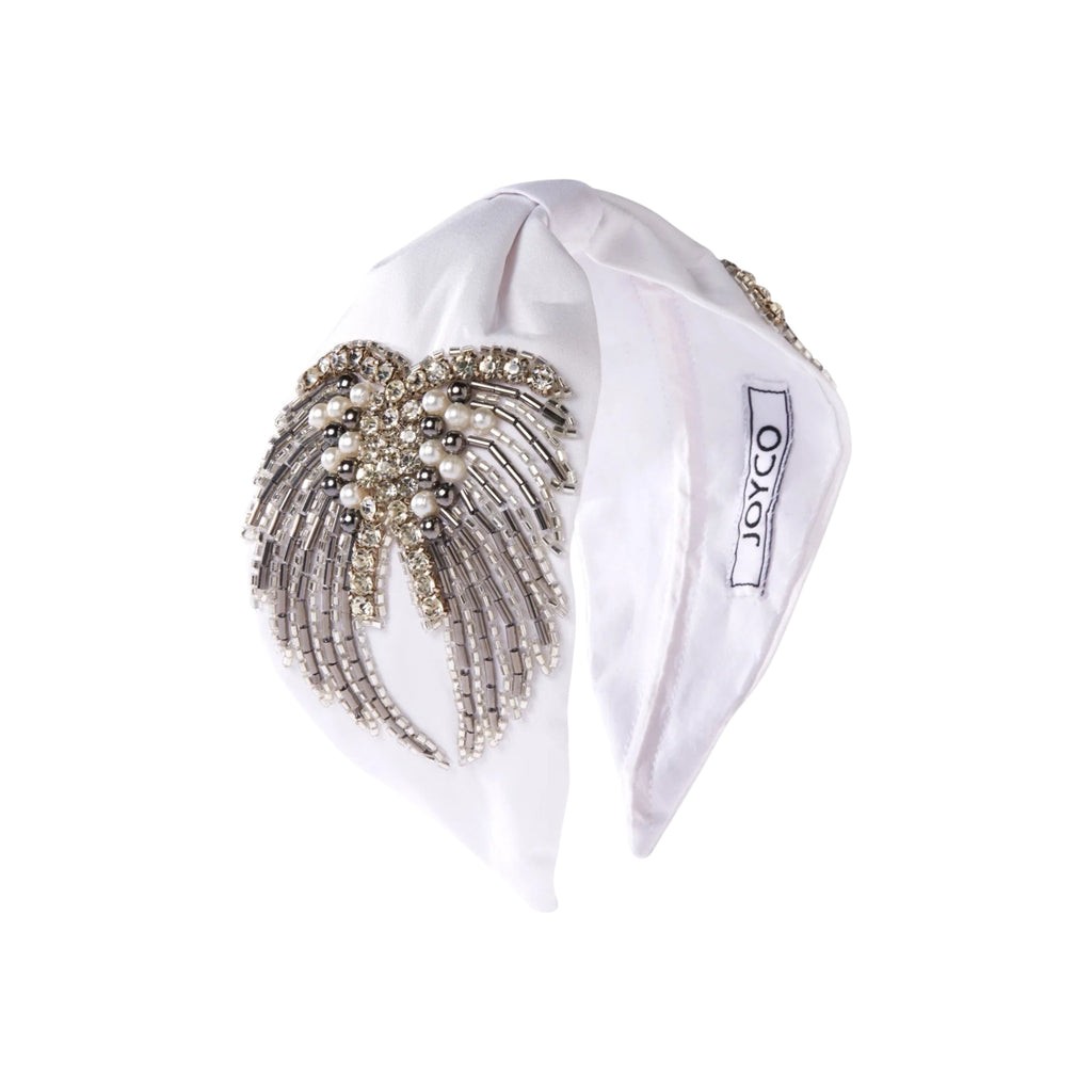 Angelo White Women Headband – Front View | JOYCO