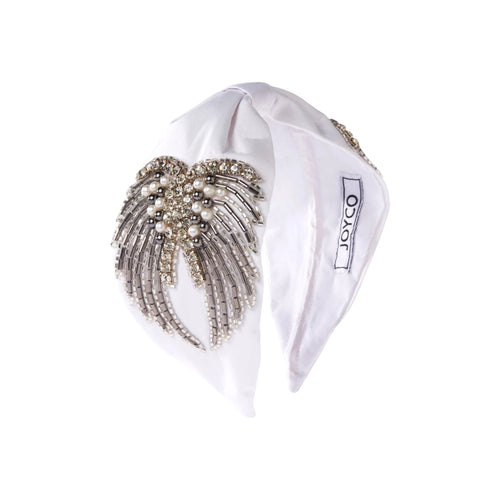 Angelo White Women Headband – Front View | JOYCO