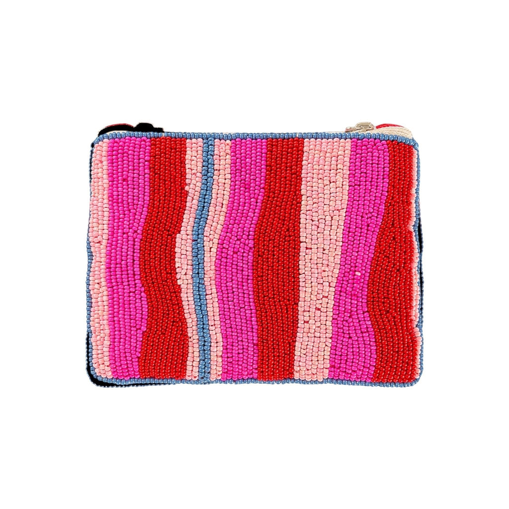 Sorbet Stripe Embroidered Pouch – Image 3 | JOYCO