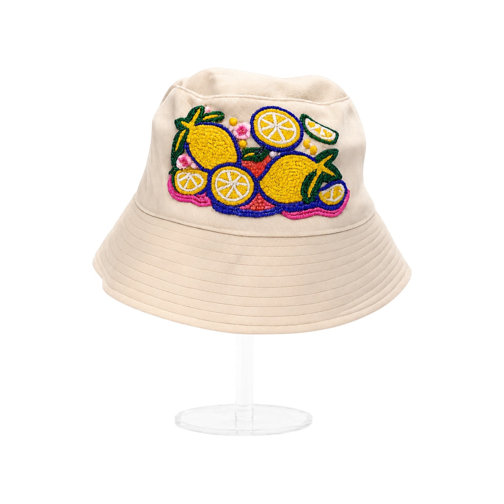 Capri Lemon Embroidered Hat – Image 3 | JOYCO