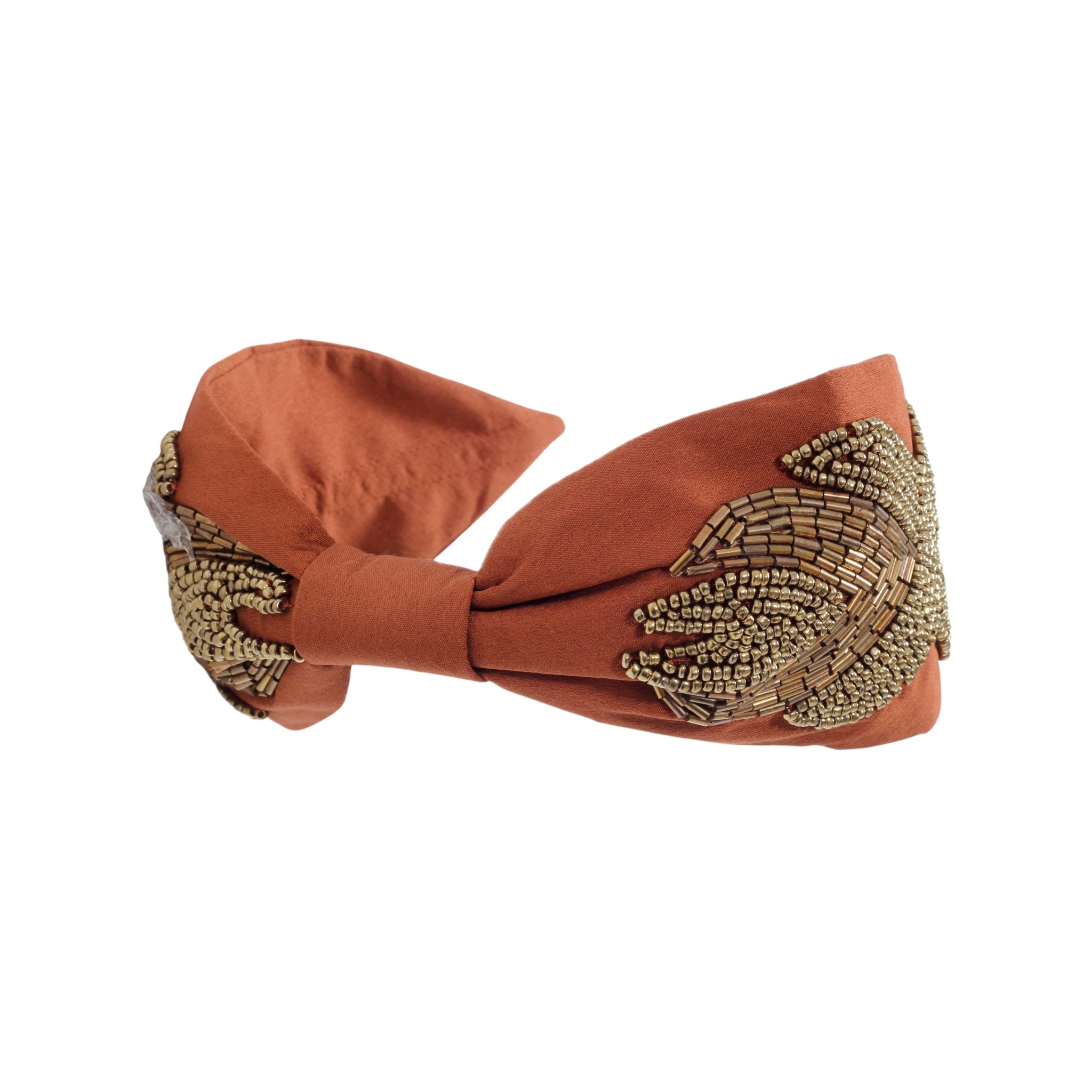 Serena Brown Embroidered Women Headband – Image 2 | JOYCO