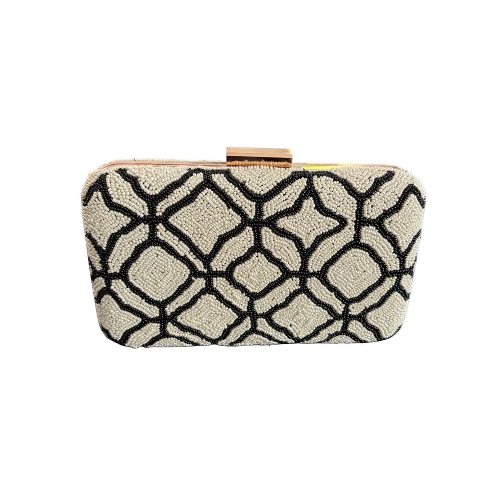 Maison Blanc Embroidered Box Clutch – Image 1 | JOYCO