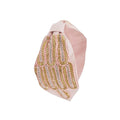 Luciana Pink Embroidered Women Headband – Front View | JOYCO